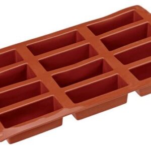 Minikeeksivorm 80x30x30mm,  silikoonist, maht 62ml   12 tk plaadil