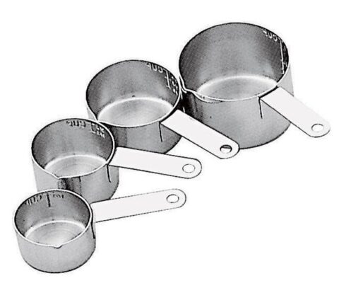 Mõõdunõude komplekt, mahud 60,80,125,250ml