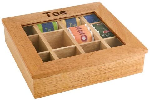 Kast teepakkidele, sisu 12-osaline