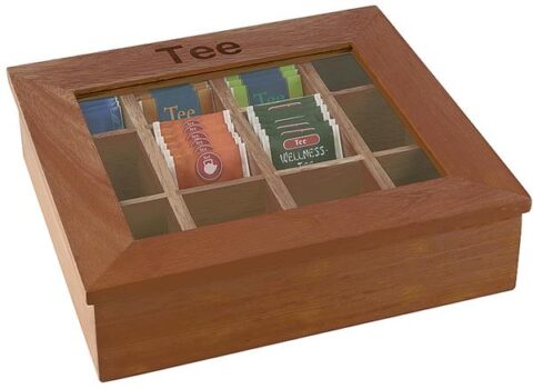 Kast teepakkidele, sisu 12-osaline