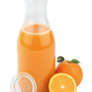 Klaaspudel 1L klaaskorgiga  6tk