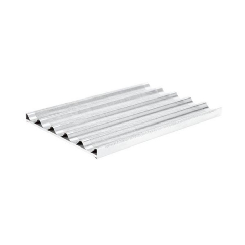 Küpsetusplaat GN 1/1 perforeeritud, silikoonkattega, 4-soonega Baguette saiale