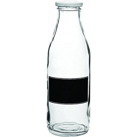 Klaaspudel 50cl kaanega , musta sildiga