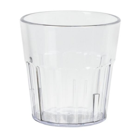 Joogiklaas 27,5cl madal, ladustatav, SAN-plastikust