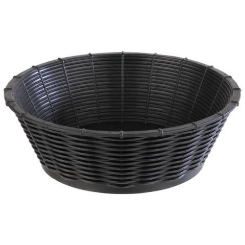 Korv 20cm, k6,5cm, must PP, masinpestav