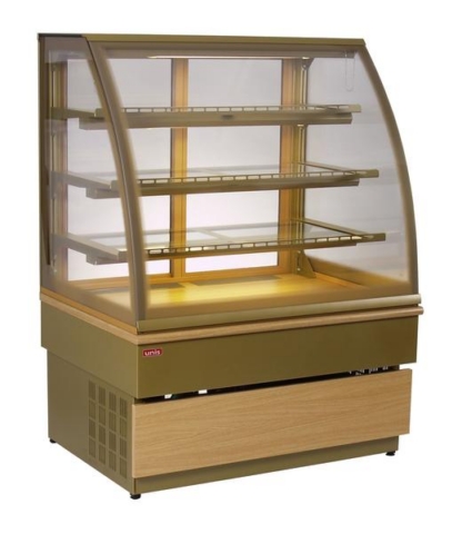 Kondiitrivitriin 600x750x1340mm kuldne