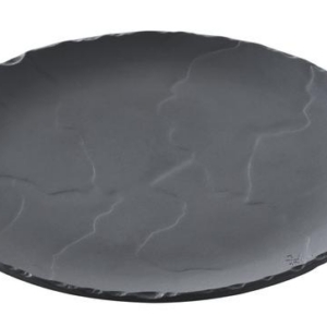 Taldrik 20cm matt must, kiltkivi imitatsiooniga