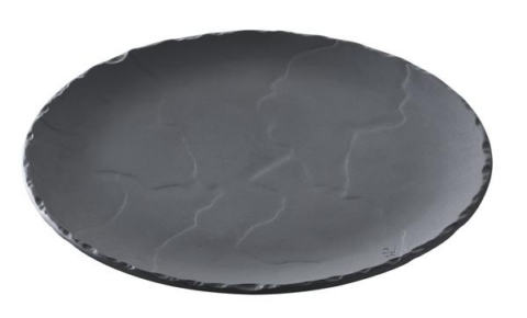 Taldrik 20cm matt must, kiltkivi imitatsiooniga