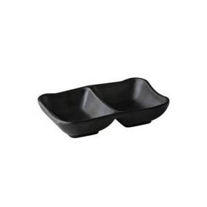 Kastmenõu 13x8,5x3cm 2-ne must melamiin