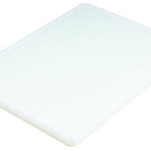 Lõikelaud 40x30x2cm mahlasoonega, valge HDPE