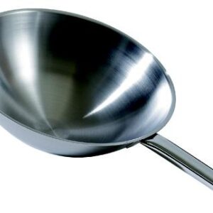 Wok-pann 30cm ümara põhjaga, induktsioonile