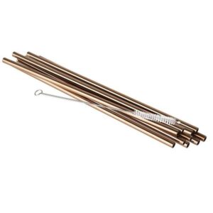Kokteilikõrs metallist vaskne 10tk+hari 15cm, D:8m