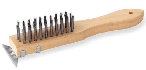 Grillhari kaabitsaga 28cm, terasharjadega