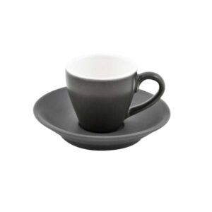 Espressotass 7,5cl alustaldrikuga Slate