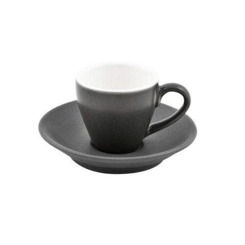 Espressotass 7,5cl alustaldrikuga Slate