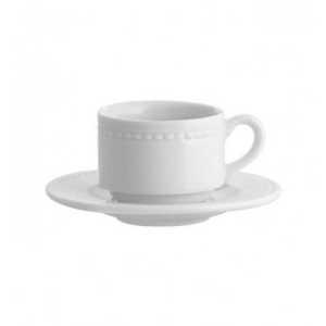 Espressotass 9cl ladustatav alustaldrikuga 12,3cm