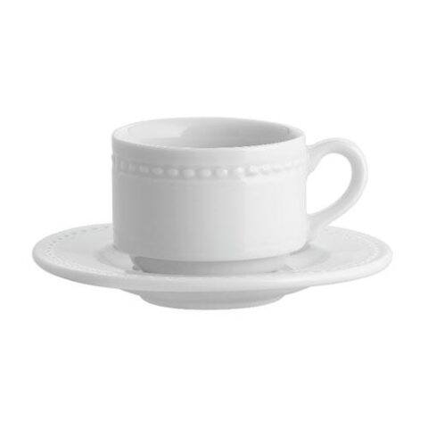 Kohvitass 20cl ladustatav alustaldrikuga 15,2cm