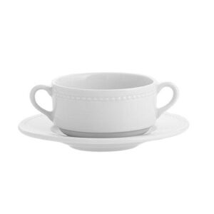 Puljongitass 26cl ladustatav alustaldrikuga 16,2cm Perla Vista Alegre