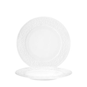 Taldrik 28cm reljeefse servaga valge Nori