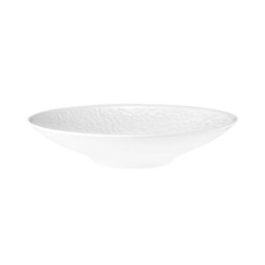 Taldrik sügav 26cm reljeefne valge Nori