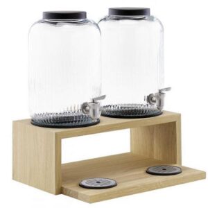 Joogidosaator 2x7L puidust alusel