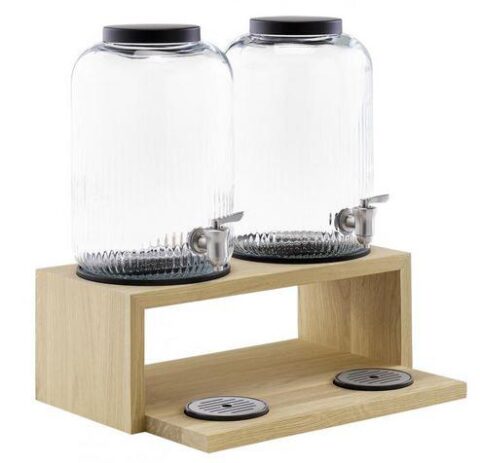 Joogidosaator 2x7L puidust alusel