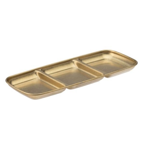 Kandik 22,5x9cm kuldse PVD-kattega, 3-sektsiooniga