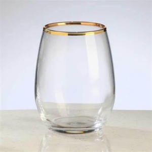Joogiklaas 35cl kuldse servaga Amber Gold