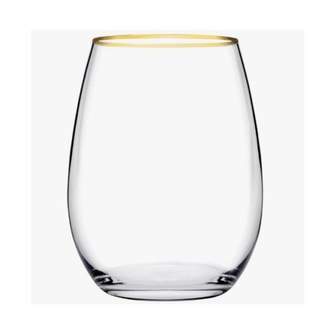 Joogiklaas 35cl kuldse servaga Amber Gold