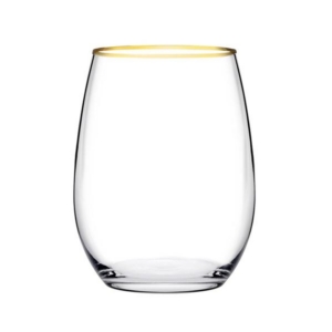 Joogiklaas 57cl kuldse servaga Amber