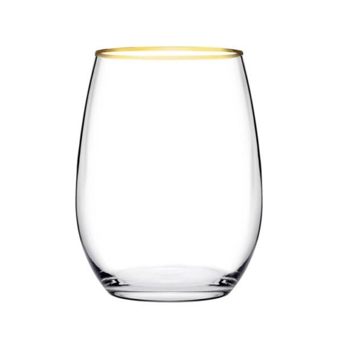 Joogiklaas 57cl kuldse servaga Amber