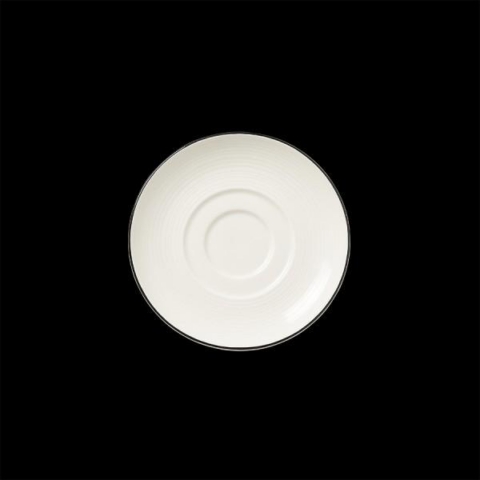 Alustass 15,25cm musta servaga