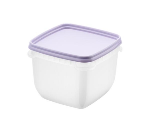 Säilituskarp 0,75L kaanega, 12x12x9,5cm, 4 tk/pk, Lavendel