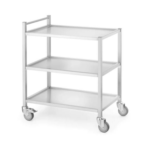 Köögikäru 800x500x950mm 3-tasapinnaga, keevitatud konstruktsiooniga