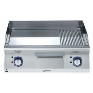 Elektriline plaatgrill 8.4kW sileda ribilise kroomplaadiga, laius 800mm